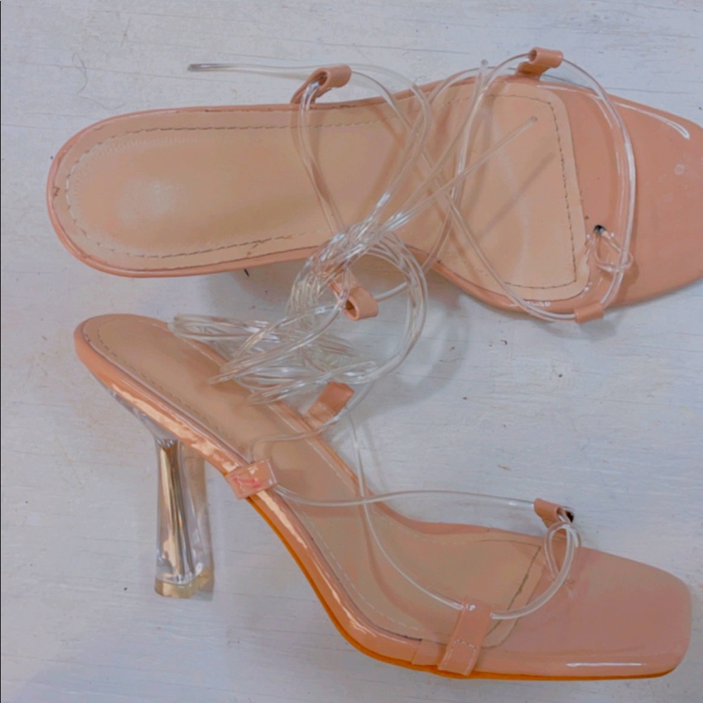 Creme Clear Nude Heels